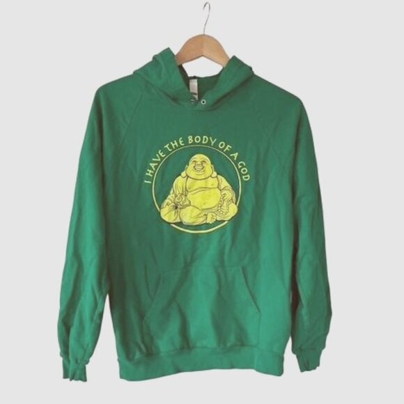 American Apparel Buddha Pull Over Hoodie Sweatshirt - Picture 1 of 7